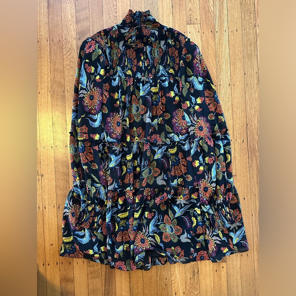 Cinq a Sept 70’s flower print mini dress